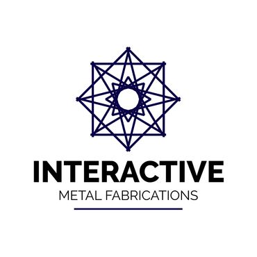 Interactive Metal Fabrications logo graphic design custom 