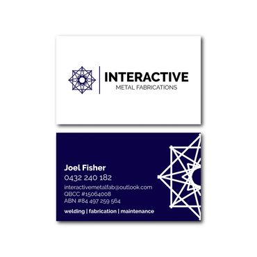 Interactive Metal Fabrications business cards graphic design branding custom 