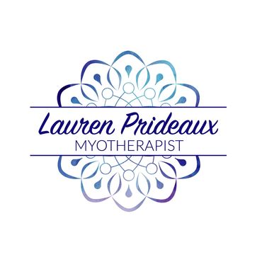 Lauren Prideaux Myotherapist Logo Design Myotherapy graphic design branding