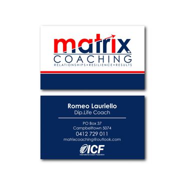 Matrix Coaching business cards graphic design branding custom