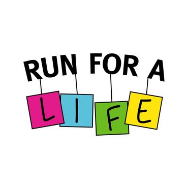 run for a life charity logo graphic design fun run custom branding