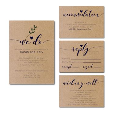 Wedding Invitation graphic design natural we do navy party custom