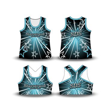Starstruck Dance Studio Uniforms Singlet crop top sublimation custom graphic design
