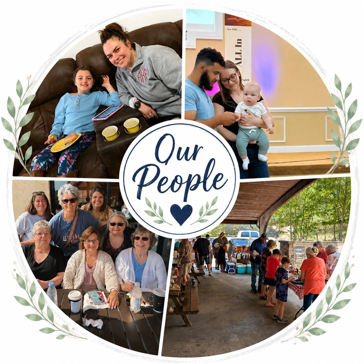 Collage of diverse people enjoying community and family moments together.