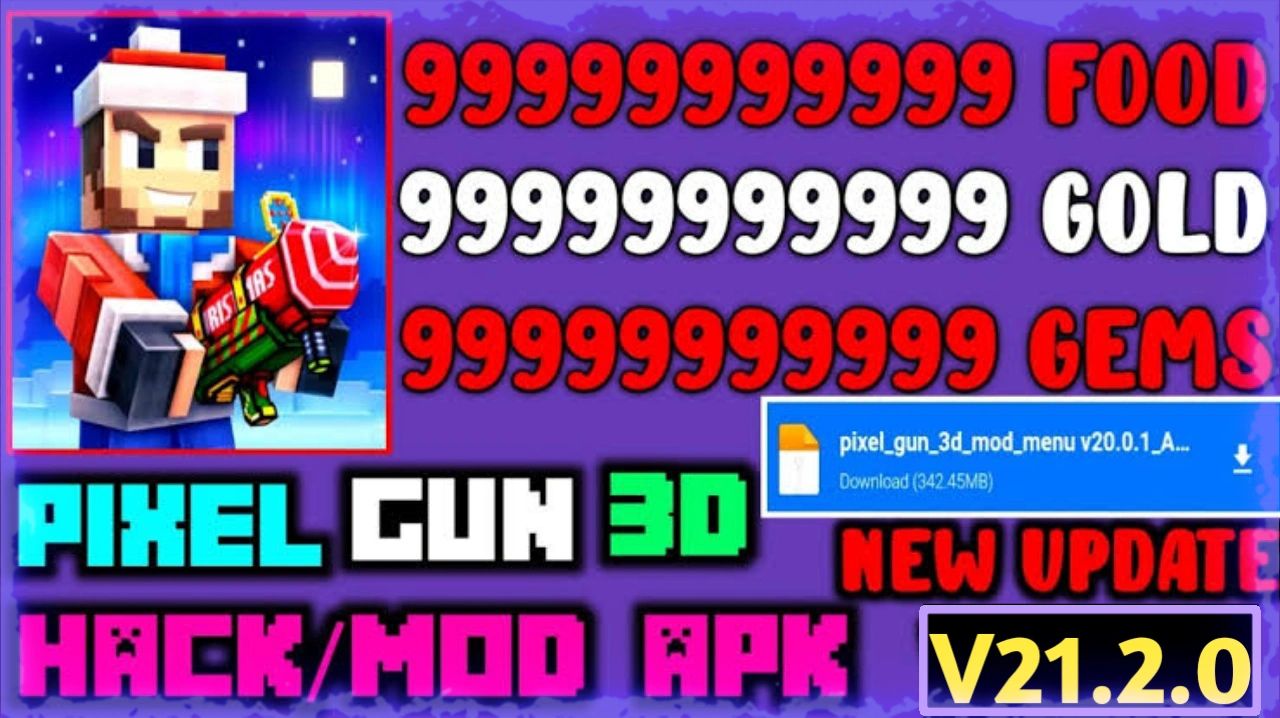 Pixel Gun 3d 21 2 1 Mod Menu Unlimited Gems Coins Fly