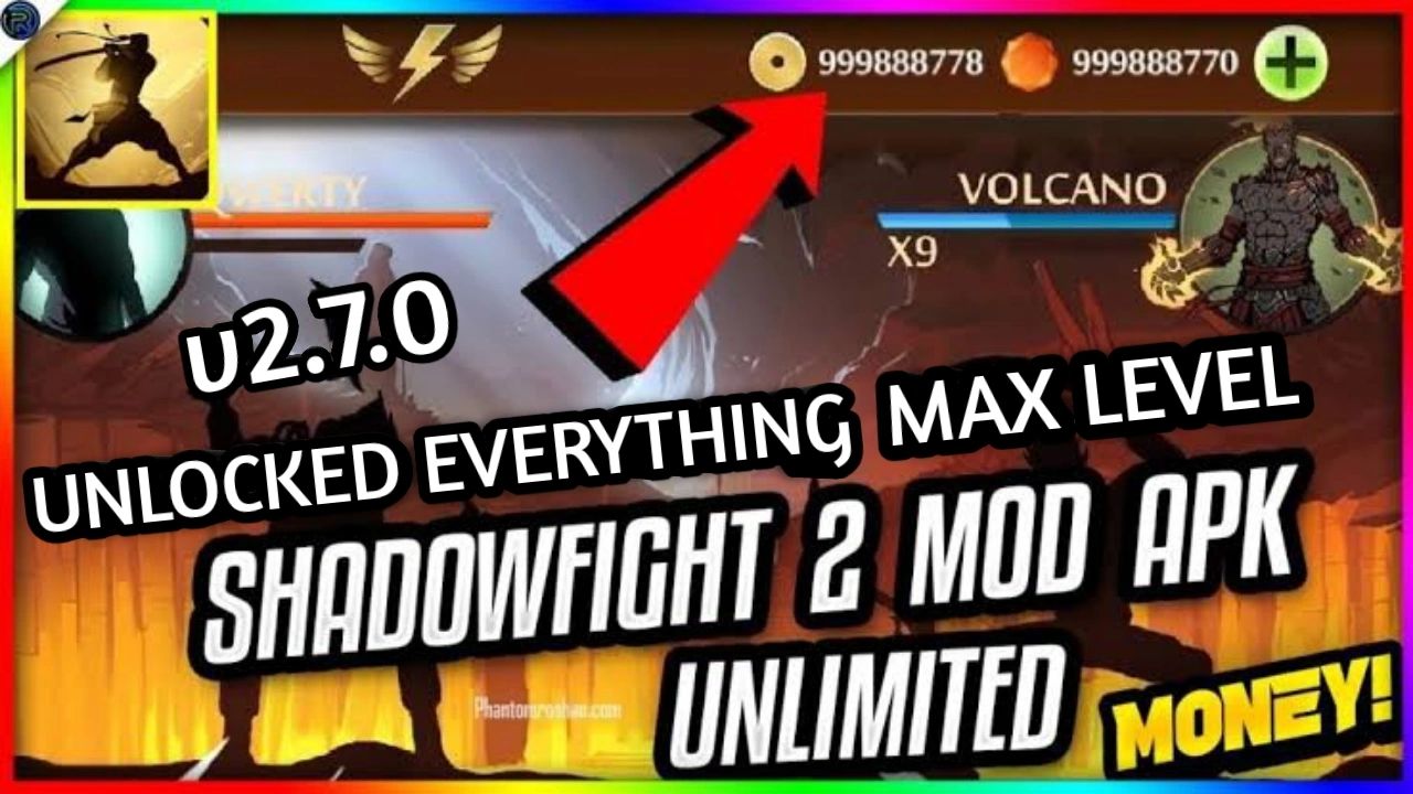 shadow fight 2 unlimited money and gems mod