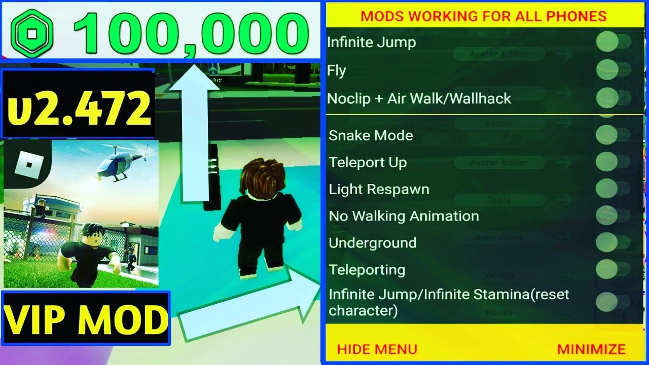 Roblox 2 472 420209 Mod Menu Fly Teleport Speed - mods for roblox android