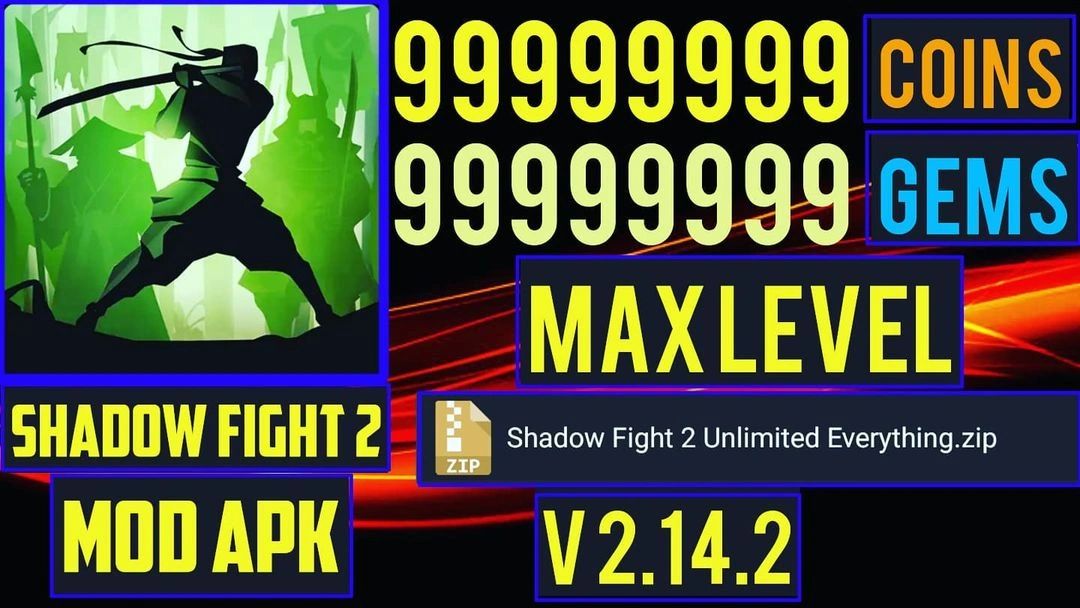 shadow fight 2 unlimited coins and gems apk download