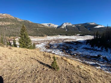 View of Snowslide canyon from camp.