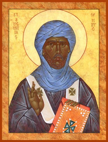 Orthodox Byzantine icon of St. Augustine of Hippo