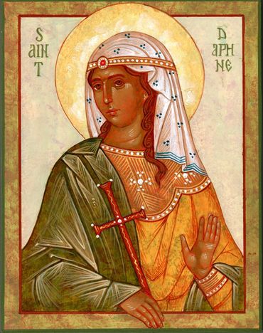 Orthodox Byzantine icon of St. Daphne