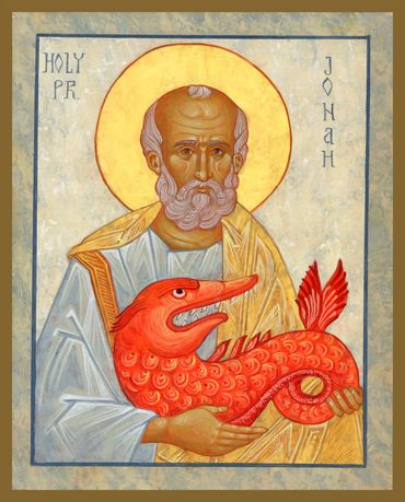 Orthodox Byzantine icon of the Righteous Prophet Jonah