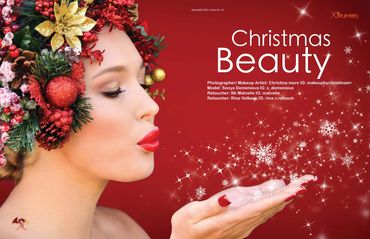 Festive Editorial sparkles with Holiday Cheer. Makeup & Photography by Christina More