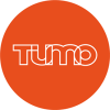 TUMO center logo in white on orange circle.
