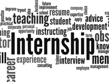 internship word on a white background