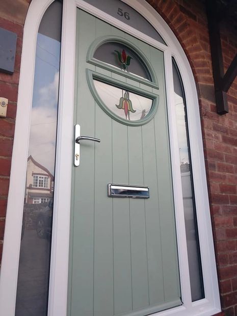 Arched Chartwell Green composite door 