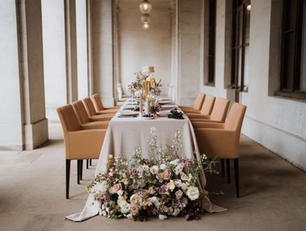 Table setup by Abstract Events UK. Modern London Wedding. Photo by Faye Wilde Photography.