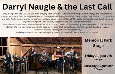 Darryl Naugle &amp; the Last Call band performing at Memorial Park Stage.
