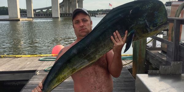 Johnny Rogers with a Mahi Mahi