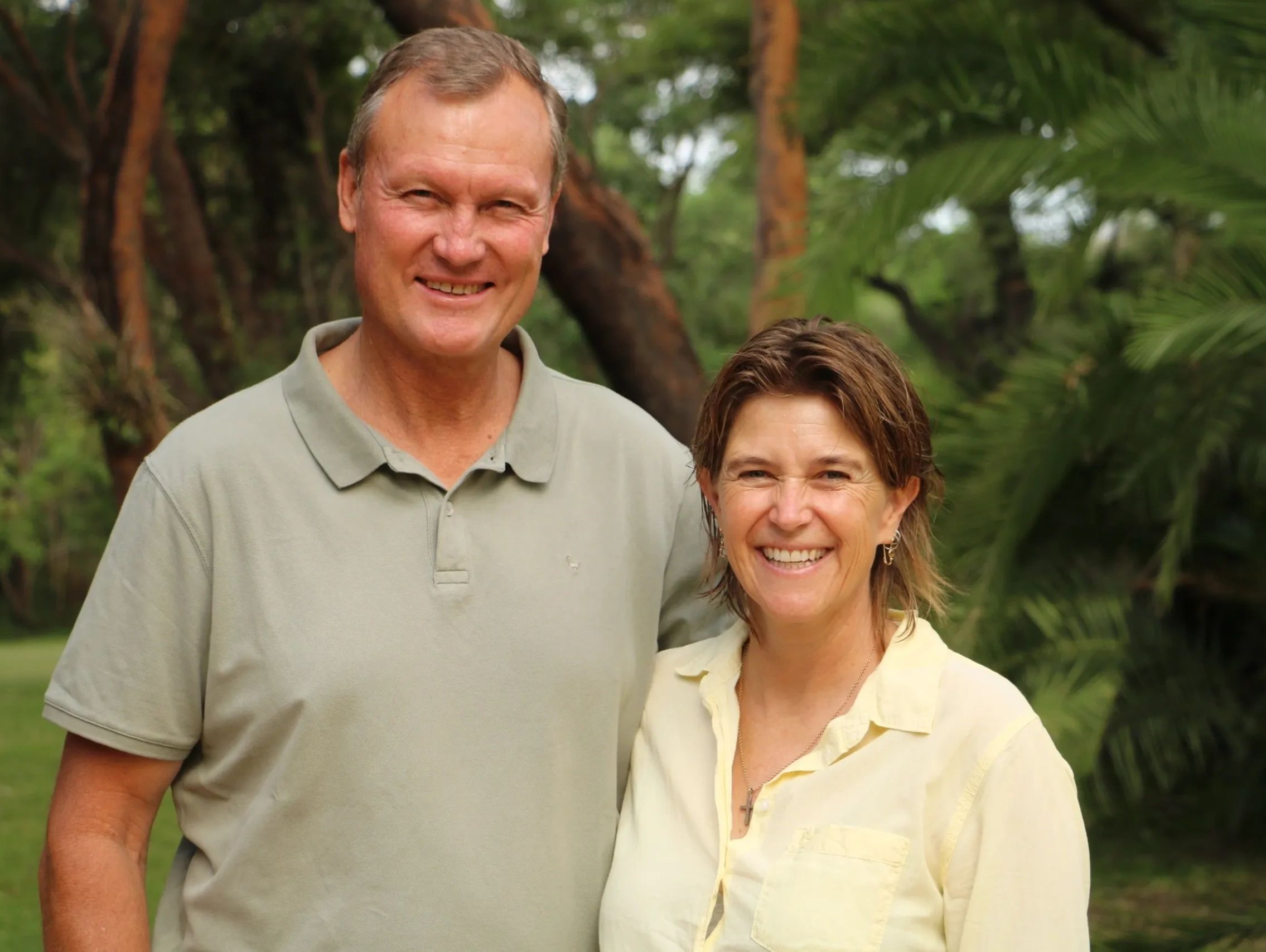 Gavin and Penny, owners of Mutemwa Lodge on the Upper Zambezi River