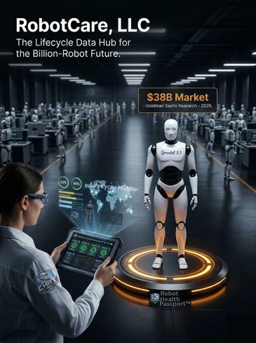 <!-- BLOCK 2: · Pitch Deck Slide 1 · The Inflection Point · Humanoid Robot Lifecycle Data -->