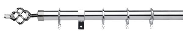 28mm chrome metal curtain pole