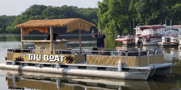 Tiki Boats Near Columbus, Akron, Cleveland, Ohio  on Charles Mill Lake