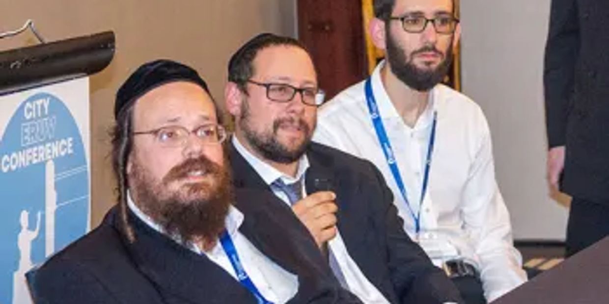 L to R: Eruv builders Rabbi Zishe Rub, Rabbi Mordechai Paretzky, and Adam Witkin share their techniq
