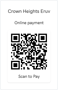 Crown Heights Eruv online payment QR code.