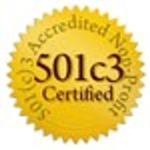 Gold seal showing 501c3 certification for nonprofit status.