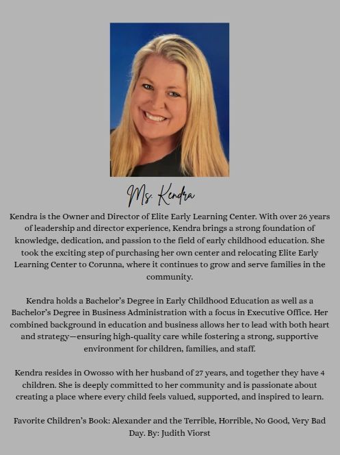 Portrait of Ms. Kendra, an experienced early childhood education leader.