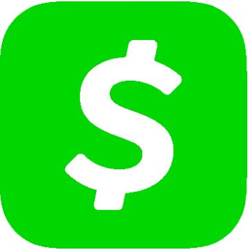 White dollar sign on green background.