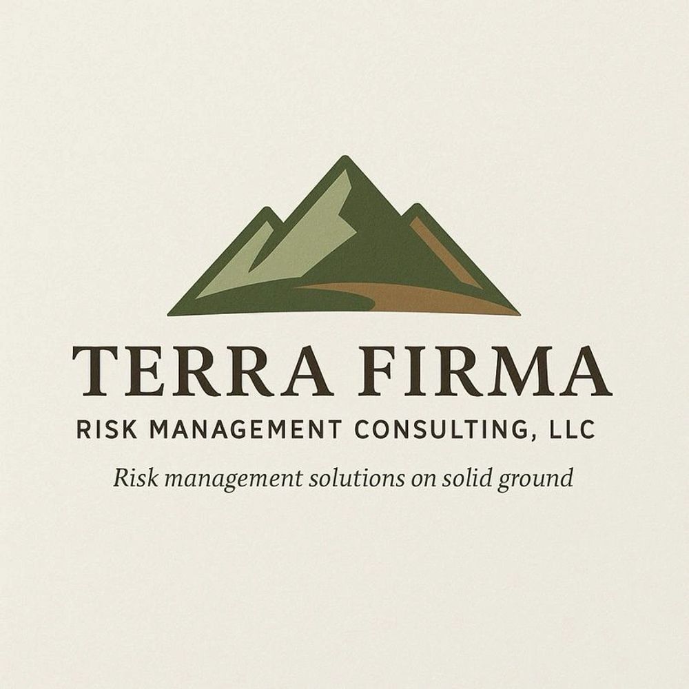 Logo of Terra Firma Risk Management Consulting with a mountain graphic.