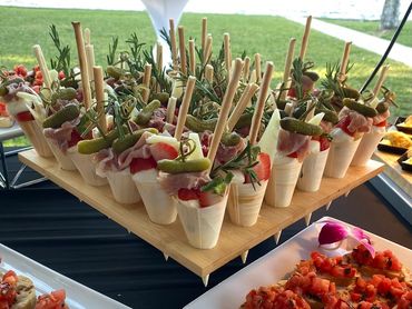 cheese & charcuterie cones