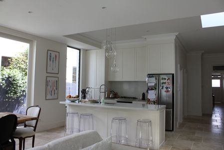 New kitchen adjacent the family area