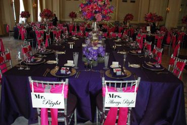 Pops of color in wedding design by Kathy Piech-Lukas of Your Dream Day weddings, Cincinnati & Dayton