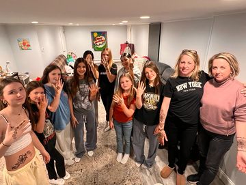 Private henna party showing custom henna designs by Hennatize Me. 