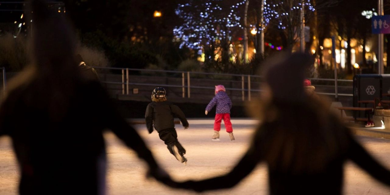 Skating in Stuart Park