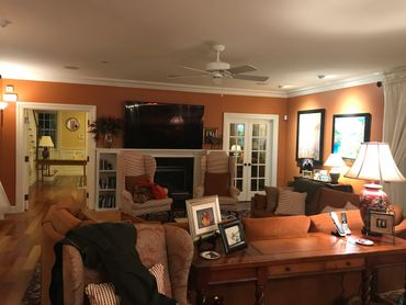 A living room in Cranbury NJ