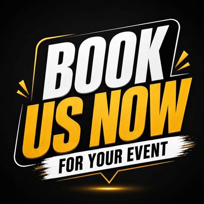 Bold text urging to book now for an event.