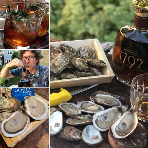 Bourbon oysters mint julep Kentucky derby shuck PEI Chappell creek salty sweet spring racehorse 