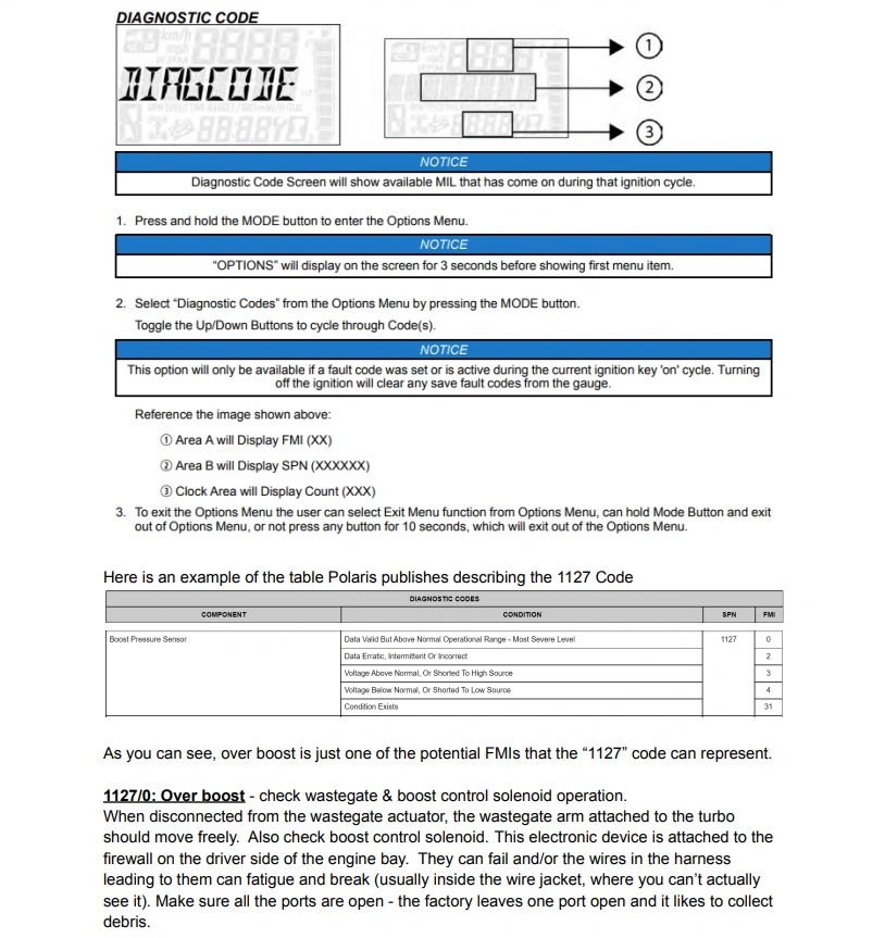 How to Clear 1127 Code on Rzr  
