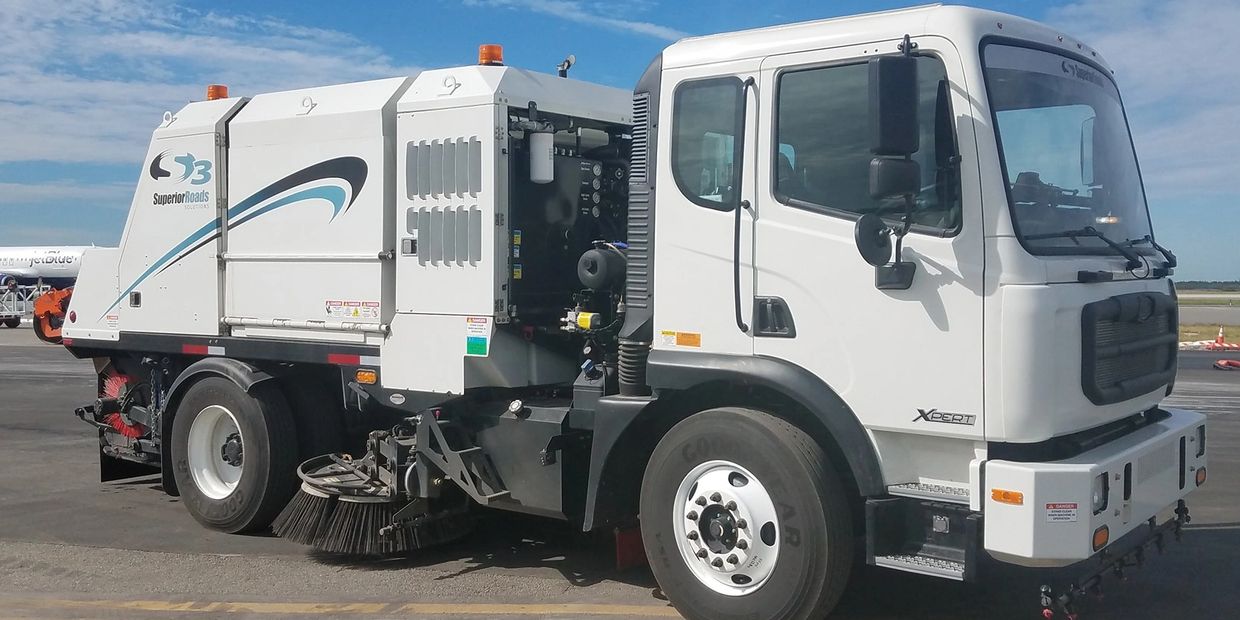 Sweep Rite S3 Mechanical Broom Street Sweeper at Airport