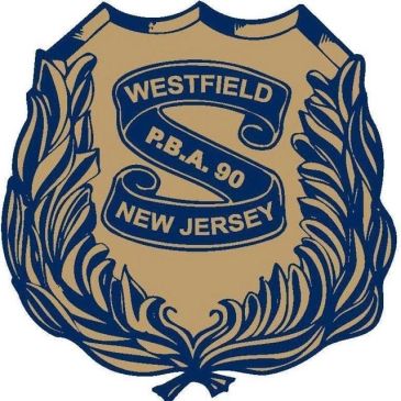 Westfield P.B.A. 90 New Jersey badge with decorative laurel design.