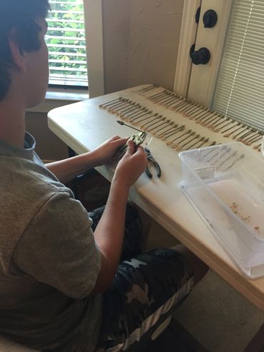 Brandon Loosier replacing elbows on spinet piano