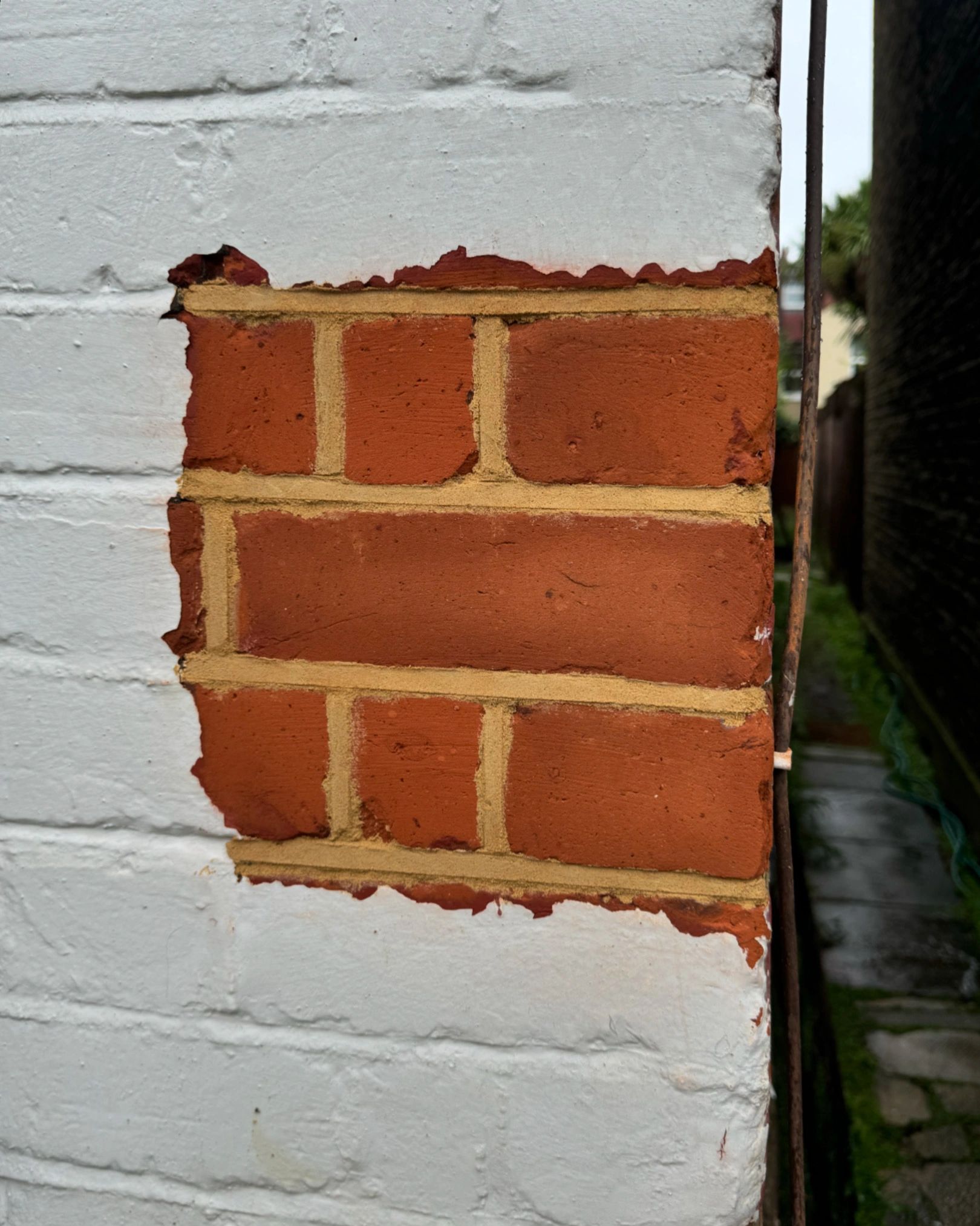 Paint removal sample - Fairbrother Brick Co Ltd - Brick repair experts