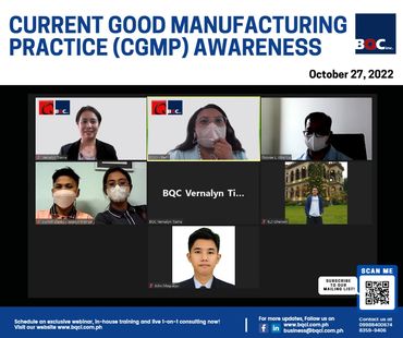 Current Good Manufacturing Practice (cGMP) Awareness