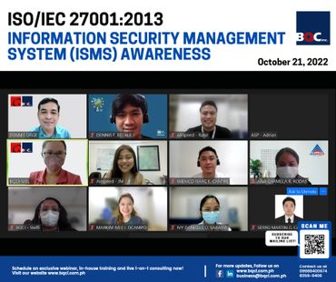 ISO/IEC 27001:2013 Information Security Management System (ISMS) Awareness