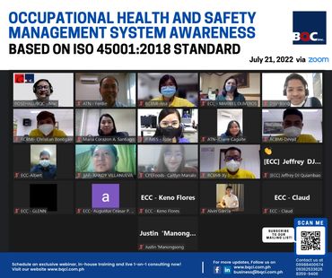 Occupational Health & Safety Management System Awareness based on ISO 45001:2018 Standard