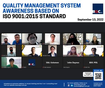 Quality Management System Awareness based on ISO 9001:2015 Standard